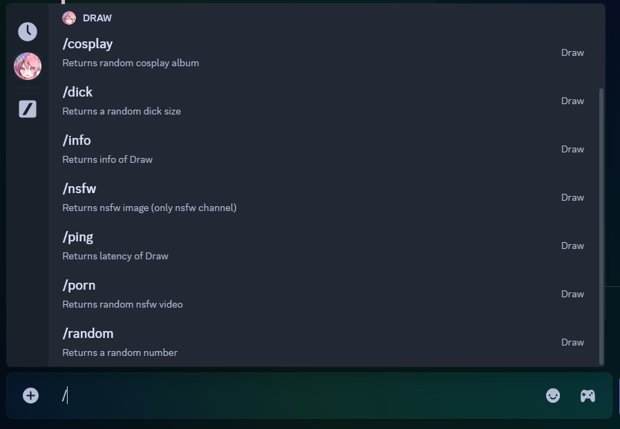 Draw's commands looks like this! 👀